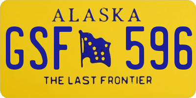 AK license plate GSF596