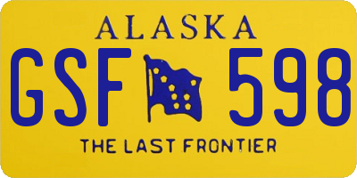 AK license plate GSF598
