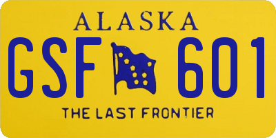 AK license plate GSF601
