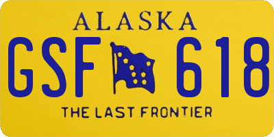 AK license plate GSF618