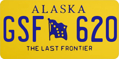 AK license plate GSF620