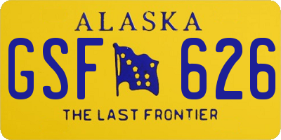 AK license plate GSF626