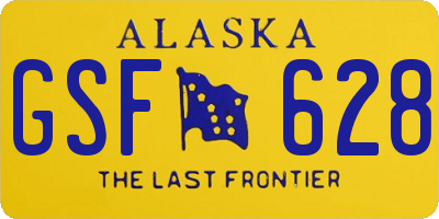 AK license plate GSF628