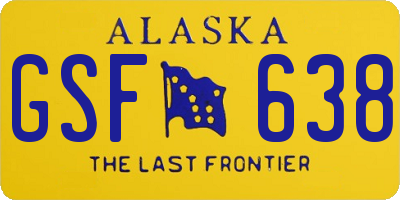 AK license plate GSF638