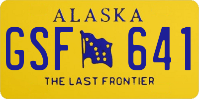 AK license plate GSF641