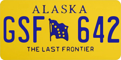 AK license plate GSF642