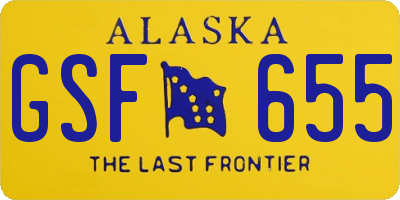 AK license plate GSF655