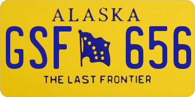 AK license plate GSF656