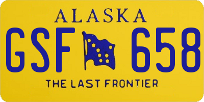 AK license plate GSF658
