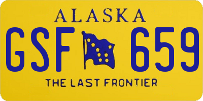 AK license plate GSF659