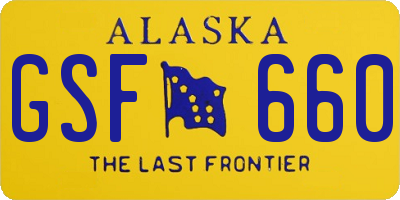 AK license plate GSF660