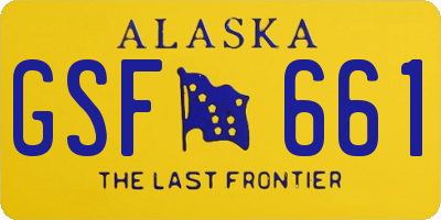 AK license plate GSF661