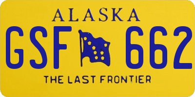 AK license plate GSF662