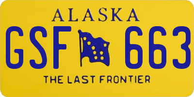 AK license plate GSF663
