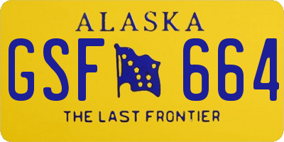 AK license plate GSF664