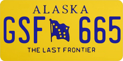 AK license plate GSF665