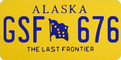 AK license plate GSF676