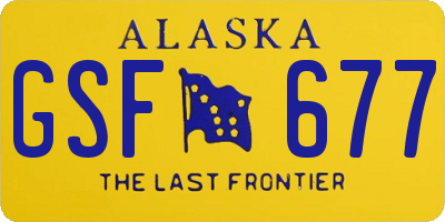 AK license plate GSF677