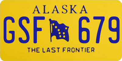 AK license plate GSF679
