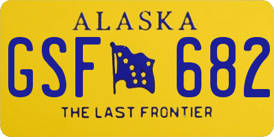 AK license plate GSF682