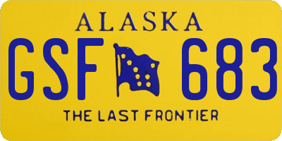 AK license plate GSF683