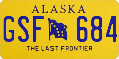 AK license plate GSF684