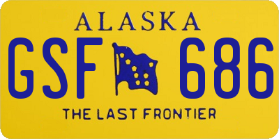AK license plate GSF686