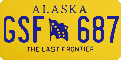 AK license plate GSF687