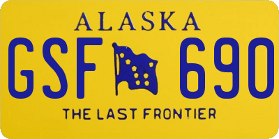AK license plate GSF690