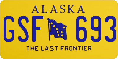 AK license plate GSF693