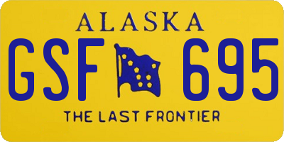 AK license plate GSF695