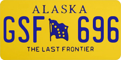AK license plate GSF696