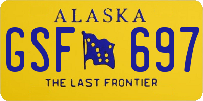 AK license plate GSF697