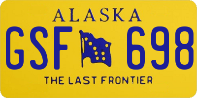 AK license plate GSF698