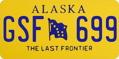 AK license plate GSF699