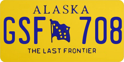 AK license plate GSF708