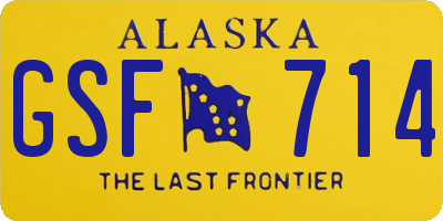 AK license plate GSF714