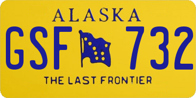 AK license plate GSF732