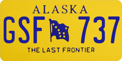AK license plate GSF737