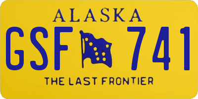 AK license plate GSF741