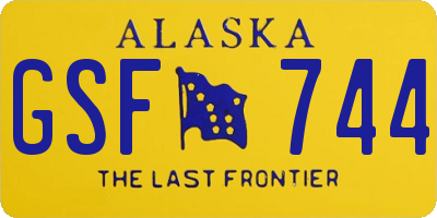 AK license plate GSF744