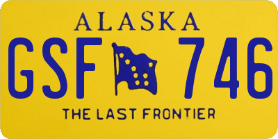 AK license plate GSF746