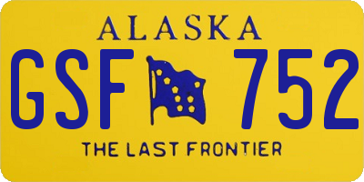 AK license plate GSF752