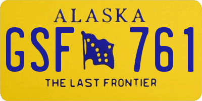 AK license plate GSF761