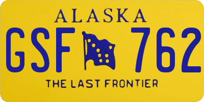 AK license plate GSF762