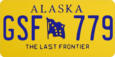 AK license plate GSF779