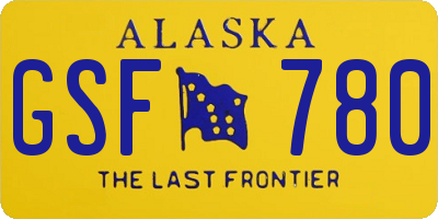 AK license plate GSF780