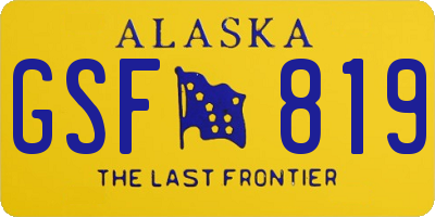 AK license plate GSF819