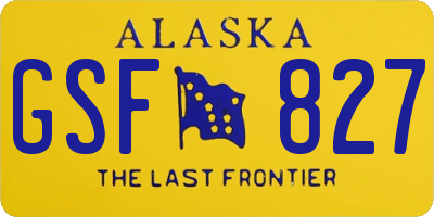 AK license plate GSF827