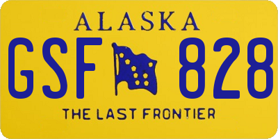 AK license plate GSF828